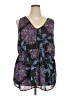 LYS 100% Polyester Purple Sleeveless Blouse Size 3X - photo 1