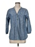 Levi's 100% Cotton Blue 3/4 Sleeve Button-Down Shirt Size M - photo 1