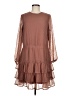 Express 100% Polyester Polka Dots Brown Casual Dress Size M - photo 1