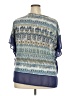 Faded Glory 100% Polyester Blue Short Sleeve Blouse Size 2X - photo 2
