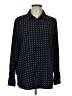 Joan Vass 100% Polyester Polka Dots Black Long Sleeve Blouse Size L - photo 1