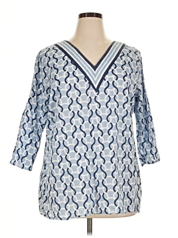 Caribbean Joe 3/4 Sleeve Blouse (view 1)