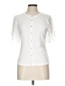 Ramy Brook 100% Polyester White Short Sleeve Blouse Size L - photo 1