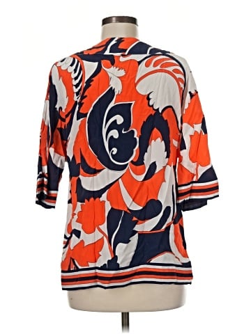 Trina Turk 3/4 Sleeve Silk Top (view 2)