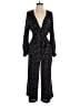 Maison Jules 100% Polyester Polka Dots Black Jumpsuit Size 2 - photo 1
