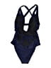 Cupshe Solid Blue One Piece Swimsuit Size S - photo 2
