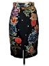 Baraschi Floral Polka Dots Black Casual Skirt Size 0 - photo 2