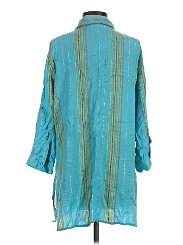 Elan 3/4 Sleeve Button-Down Shirt (view 2)