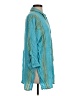 Elan Teal 3/4 Sleeve Button-Down Shirt Size S - photo 4