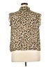 J.Crew 100% Polyester Animal Print Brown Sleeveless Blouse Size XXL - photo 2