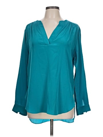 Amanda Uprichard Long Sleeve Silk Top (view 1)