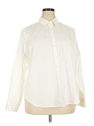 Jones New York Signature Long Sleeve Button-Down Shirt (view 1)
