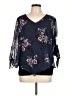 Alyx 100% Polyester Blue 3/4 Sleeve Blouse Size L - photo 1