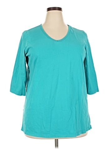 Woman Within 3/4 Sleeve Top (view 1)