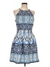 Vince Camuto Print Blue Cocktail Dress Size 10 - photo 1