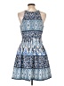 Vince Camuto Print Blue Cocktail Dress Size 10 - photo 2