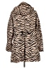 Kate Spade New York 100% Polyester Animal Print Brown Coat Size L - photo 2