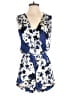 Parker 100% Silk Print Blue Romper Size XS - photo 1