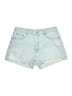 Topshop 100% Cotton Blue Denim Shorts Size 14 - photo 1