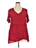 Avenue Red Short Sleeve Blouse Size 18 Plus - photo 1
