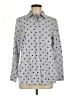 Talbots Polka Dots Blue Long Sleeve Button-Down Shirt Size M - photo 1