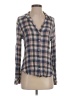 Bella Dahl 100% Rayon Plaid Gray Long Sleeve Button-Down Shirt Size S - photo 1