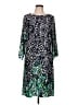 Notations Print Blue Casual Dress Size L - photo 1
