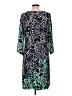Notations Print Blue Casual Dress Size L - photo 2