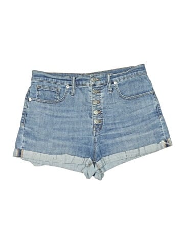 Madewell High-Rise Denim Shorts in Derby Wash: Button-Front Edition (view 1)