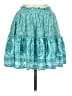 Polly 100% Polyester Paisley Teal Casual Skirt Size 8 - photo 1