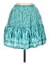 Polly 100% Polyester Paisley Teal Casual Skirt Size 8 - photo 2