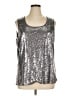 Sears 100% Polyester Silver Sleeveless Top Size XL (estimated) - photo 1