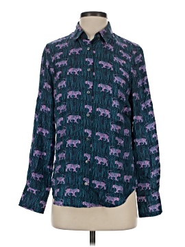 J.Crew Collection Long Sleeve Silk Top
