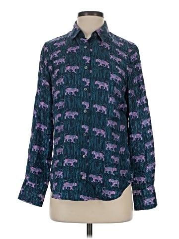 J.Crew Collection Long Sleeve Silk Top (view 1)