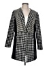 Chico's 100% Cotton Houndstooth Gray Black Coat Size L - photo 1