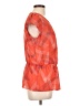 Halogen 100% Polyester Orange Short Sleeve Blouse Size L - photo 4