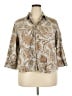 Van Heusen Paisley Tan 3/4 Sleeve Button-Down Shirt Size XXL - photo 1
