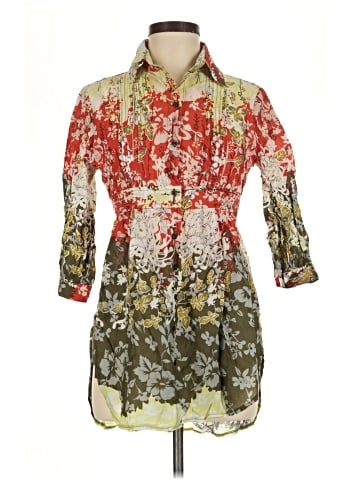 Antilia Femme 3/4 Sleeve Button-Down Shirt (view 1)