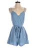 Francesca's Solid Blue Romper Size S - photo 1