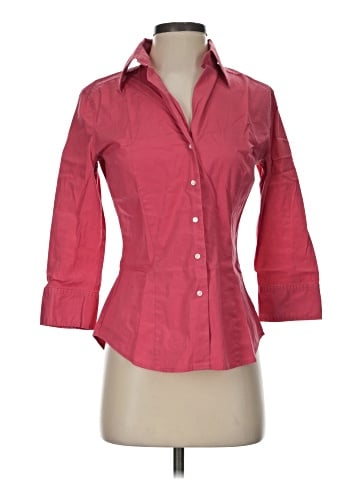 Express Design Studio 3/4 Sleeve Button-Down Shirt (view 1)