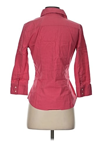 Express Design Studio 3/4 Sleeve Button-Down Shirt (view 2)