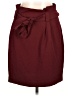 Express 100% Polyester Solid Burgundy Formal Skirt Size 12 - photo 1