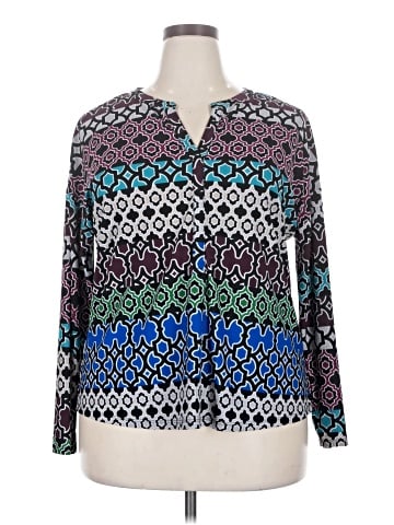 Dana Buchman Long Sleeve Henley (view 1)