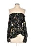 Alexis 100% Polyester Black Long Sleeve Blouse Size S - photo 1