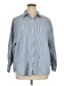 Old Navy 100% Cotton Stripes Blue Long Sleeve Button-Down Shirt Size XL - photo 1