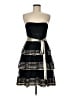BCBGMAXAZRIA 100% Polyester Stripes Black Cocktail Dress Size 6 - photo 1