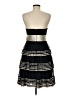 BCBGMAXAZRIA 100% Polyester Stripes Black Cocktail Dress Size 6 - photo 2