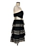 BCBGMAXAZRIA 100% Polyester Stripes Black Cocktail Dress Size 6 - photo 4