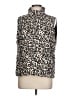 Ann Taylor LOFT 100% Polyester Animal Print Gold Vest Size L - photo 1