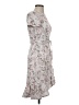 Calvin Klein Floral Gray Casual Dress Size 2 (petite) - photo 4
